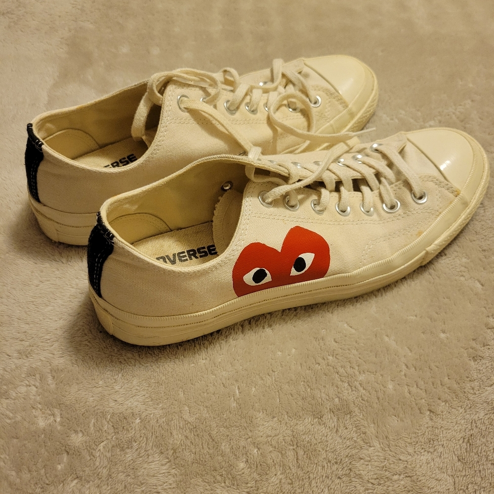 Converse Cream Sneakers Comme Des Garcons